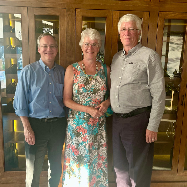 Retired dean Aron Sousa, retired College of Human Medicine faculty member Dr. Sandy Cottingham and her husband Steve Cline.